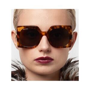 New! Etro ETRO0026/S EPZQT Elegant Havana Square Sunglasses, Authentic